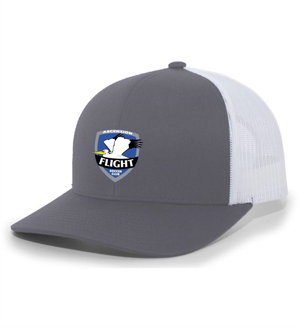 TCS AFSC Premium Trucker Hat AFSC Spiritwear Silver/White Full Color Patch - Third Coast Soccer