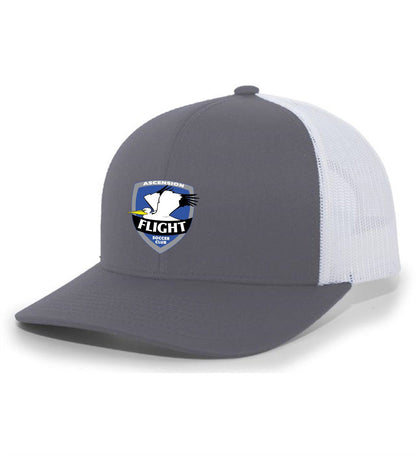 TCS AFSC Premium Trucker Hat AFSC Spiritwear Silver/White Full Color Patch - Third Coast Soccer