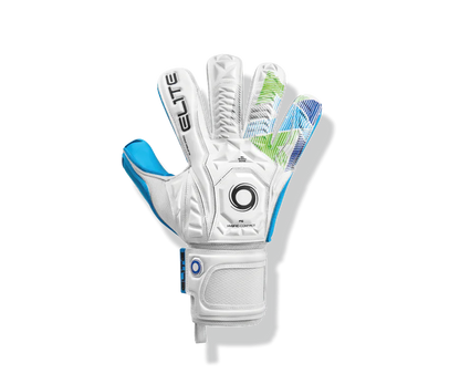 Elite Aqua H Goalkeeper Gloves Gloves White/Kelly/Blue 7 - Third Coast Soccer