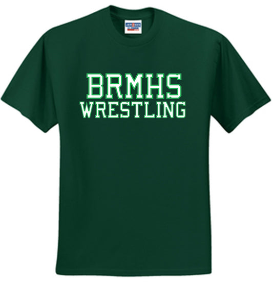 BRMHS WRESTLING SHORT SLEEVE T-SHIRT T-Shirts Green Youth Medium - Third Coast Soccer