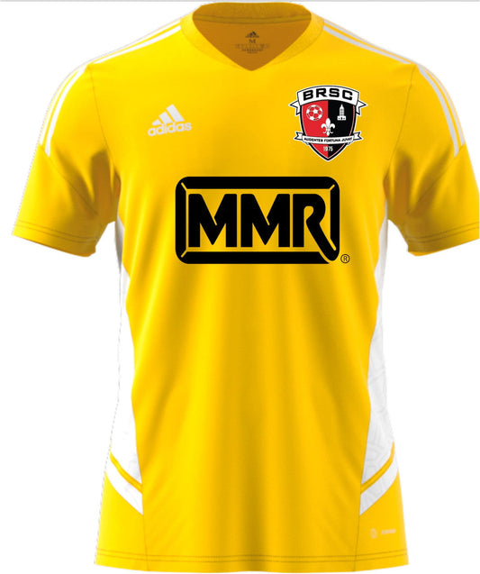 adidas BRSC Mens Condivo 22 Goalkeeper Jersey - Yellow BRSC 2022-2024 Team Yellow/White Mens Small - Third Coast Soccer