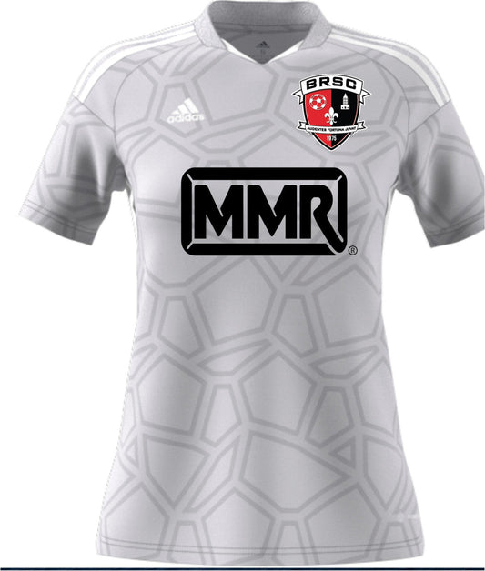 adidas BRSC Womens Condivo Match 22 Jersey - Grey BRSC 2022-2024 Womens Extra Small Team Light Grey/White - Third Coast Soccer