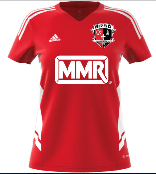 adidas BRSC Womens Condivo 22 Jersey - Red BRSC 2022-2024 Womens Extra Small Red/White - Third Coast Soccer