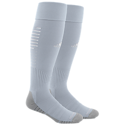 Adidas Team Speed II Sock - Grey/White Socks Small (1Y-4Y) Grey/White - Third Coast Soccer