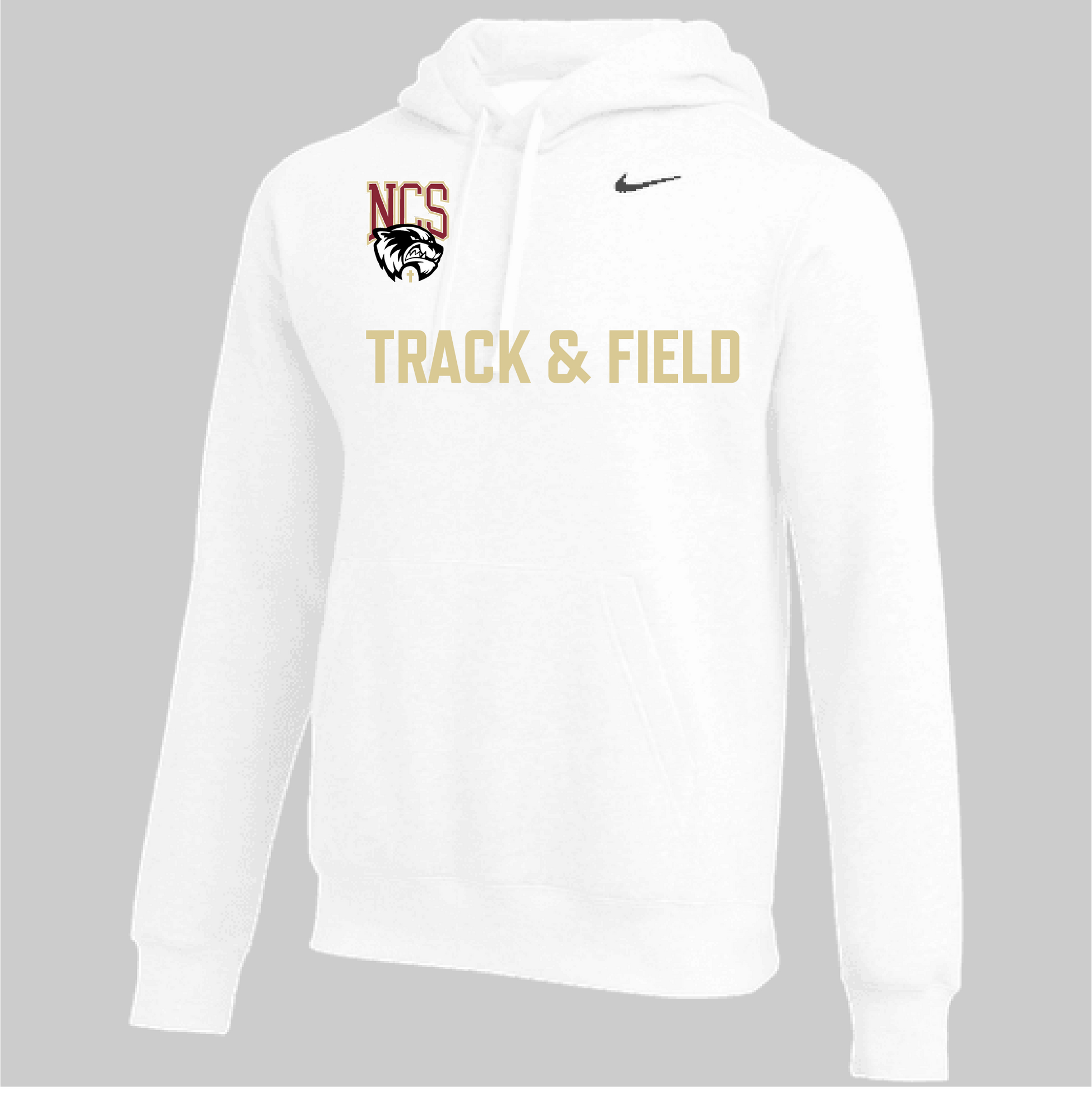 Nike Northlake Track & Field Men's Team Club Pullover Hoody - White Northlake Track and Field   - Third Coast Soccer