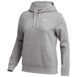 Nike Womens Team Club Hoodie Training Wear Dark Grey Heather/White Womens Small - Third Coast Soccer