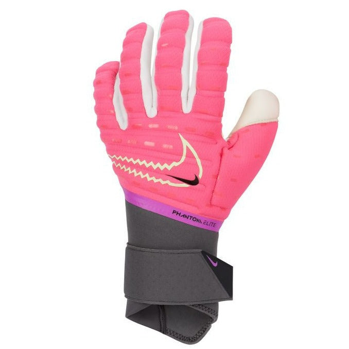 Nike Phantom Elite Goalkeeper Glove - Hyper Pink/Iron Grey Goalkeeper Hyper Pink/Iron Grey/Volt Size 12 - Third Coast Soccer