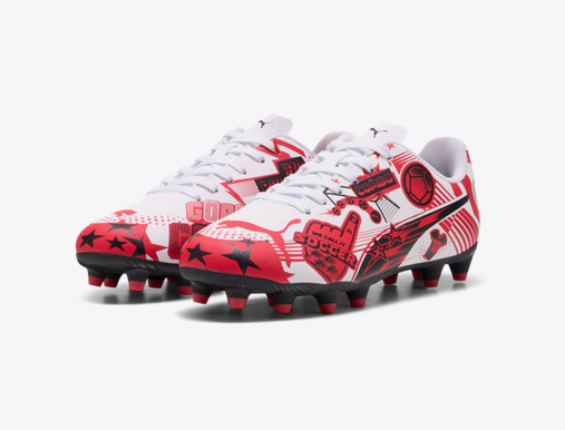 PUMA ULTRA CP LEGACY FG/AG JR - White/Red/Black Youth Footwear White/Black/Red Youth 8 - Third Coast Soccer