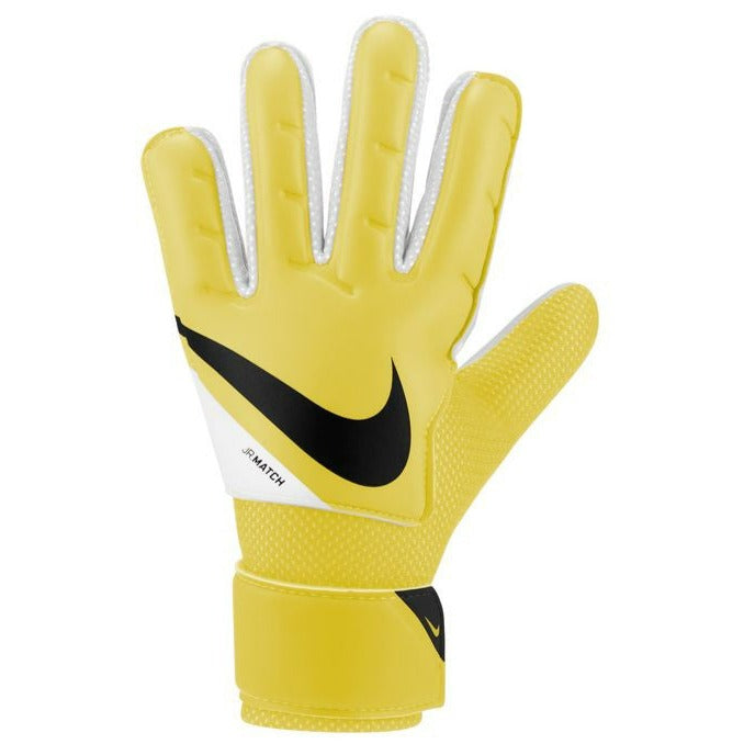 Nike Junior Goalkeeper Match Glove - Yellow Strike/White/Black Gloves Yellow Strike/White/Black Size 7 - Third Coast Soccer