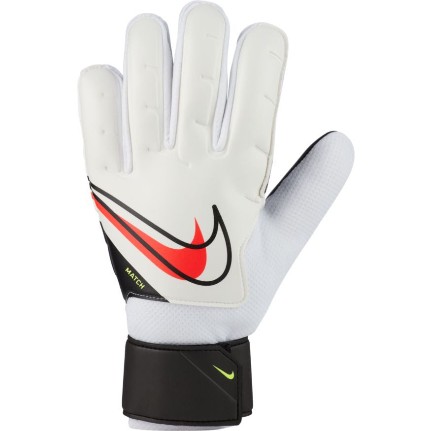 Nike Goalkeeper Match Glove - White/Black/Crimson Gloves White/Black/Bright Crimson Size 11 - Third Coast Soccer
