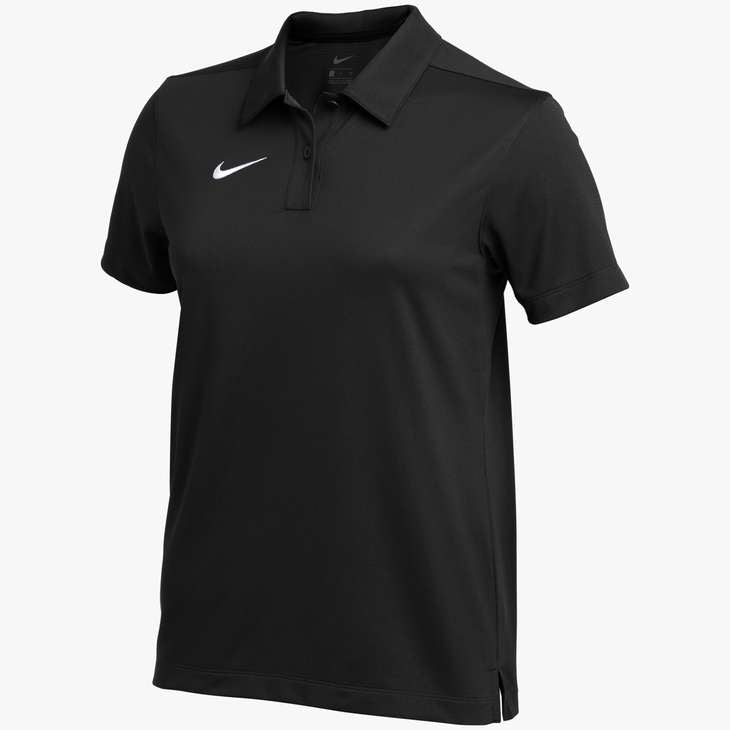 Nike Womens Dri Franchise Polo Polos Black/White Womens X-Small - Third Coast Soccer