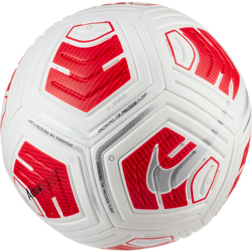 Nike Strike Team Ball Balls Size 4 White/Bright Crimson/Silver - Third Coast Soccer