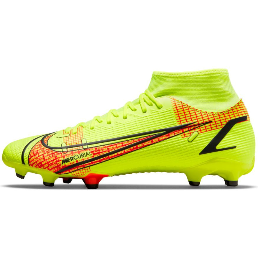 Nike Mercurial Superfly 8 Academy Fg - Volt/Bright Crimson/Black Mens Firm Ground Mens 6.5 Volt/Black/Bright Crimson - Third Coast Soccer