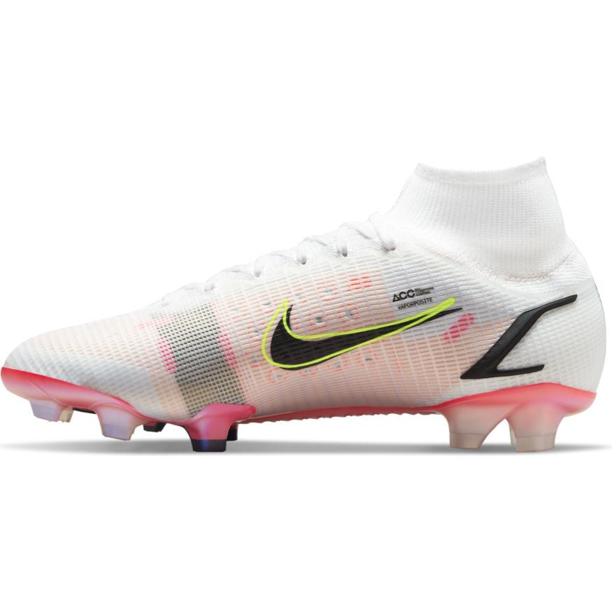 Nike Mercurial Superfly 8 Elite Fg - White/Black/Crimson/Pink Blast Mens Firm Ground Mens 8 White/Black/Crimson/Pink Blast - Third Coast Soccer