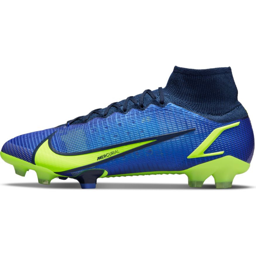 Nike Mercurial Superfly 8 Elite FG - Sapphire/Volt/Blue Void Mens Firm Ground Mens 7 Sapphire/Volt/Blue Void - Third Coast Soccer