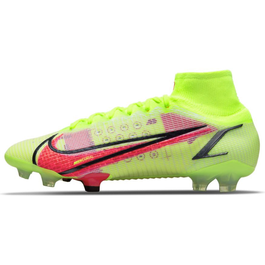 Nike Mercurial Superfly 8 Elite Fg - Volt/Bright Crimson Mens Firm Ground Mens 7 Volt/Bright Crimson/Black - Third Coast Soccer