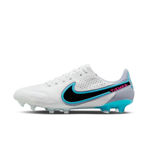 Nike Tiempo Legend 9 Elite FG - White/Baltic Blue/Pink Mens Footwear   - Third Coast Soccer