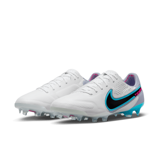 Nike Tiempo Legend 9 Elite FG - White/Baltic Blue/Pink Mens Footwear White/Black/Baltic Blue/Pink Mens 7 - Third Coast Soccer