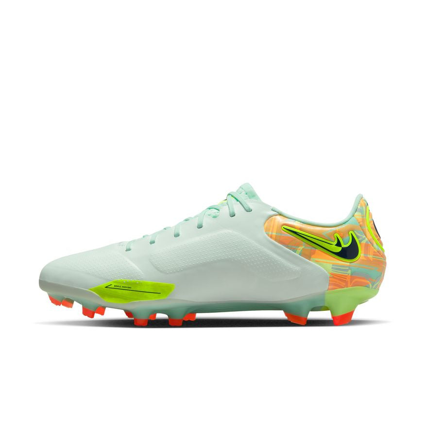 Nike Tiempo Legend 9 Elite FG - Barley Green/Blackened Blue/Total Orange Mens Firm Ground Mens 9 Barely Green/Blackened Blue/Or - Third Coast Soccer