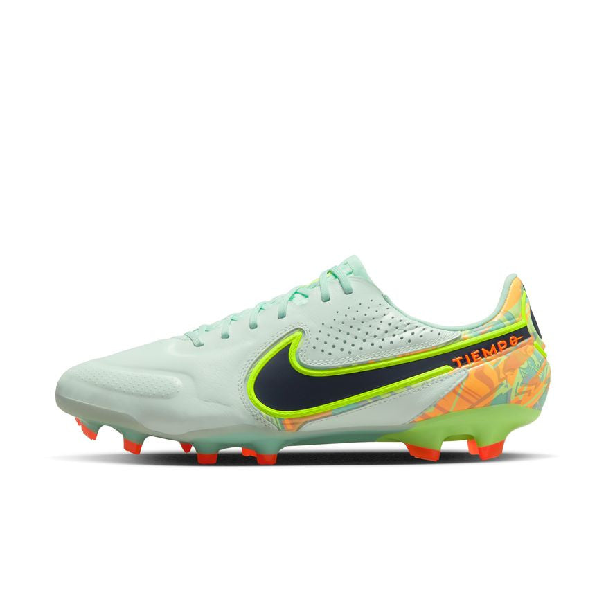 Nike Tiempo Legend 9 Elite FG - Barley Green/Blackened Blue/Total Orange Mens Firm Ground Mens 8 Barely Green/Blackened Blue/Or - Third Coast Soccer