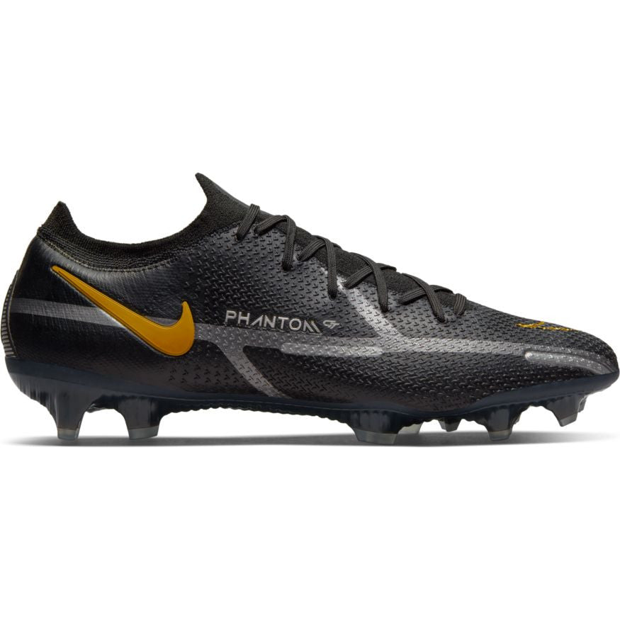 Nike Phantom GT2 Elite FG - Black/Metallic Dark Grey/Metallic Gold Mens Footwear Mens 7.5 Black/Mtlc Dark Grey/Mtlc Gold - Third Coast Soccer