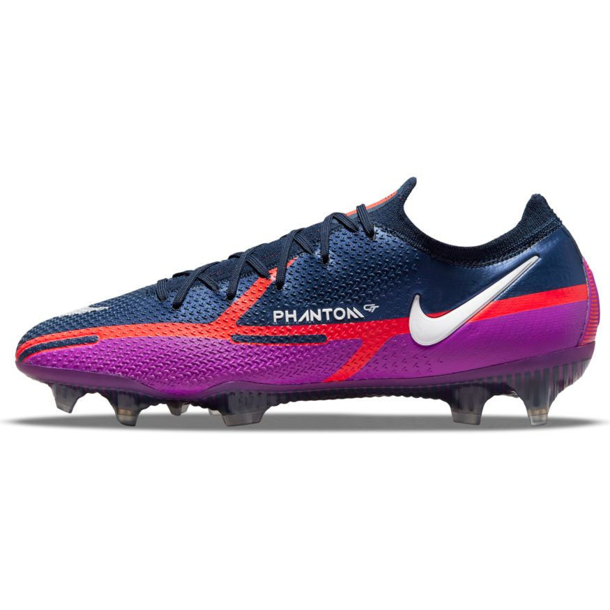 Nike Phantom Gt2 Elite FG - Navy/White/Purple Mens Firm Ground Mens 6.5 Navy/White/Purple - Third Coast Soccer