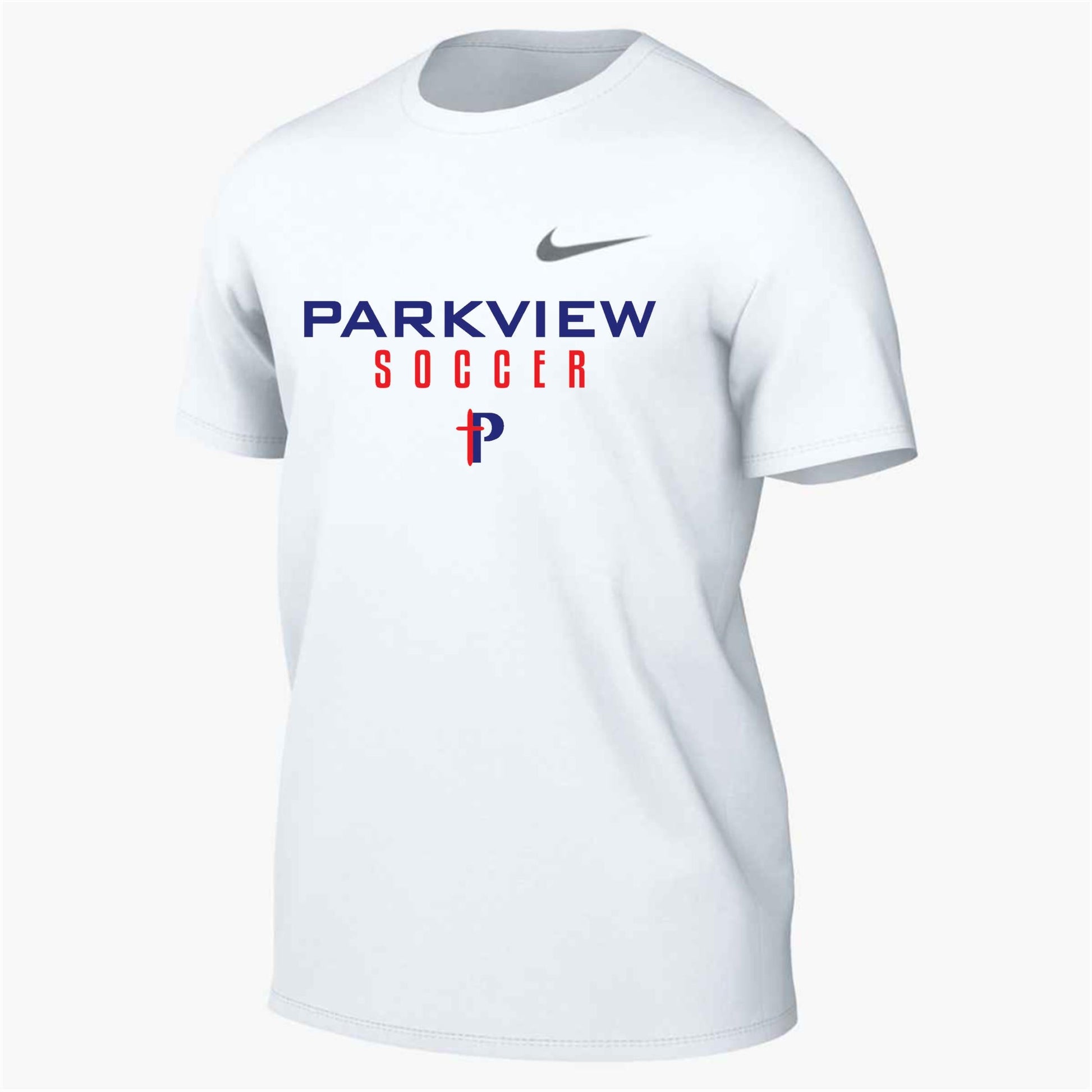 Nike PBS Soccer Legend Tee Parkview Baptist School White Mens Small - Third Coast Soccer