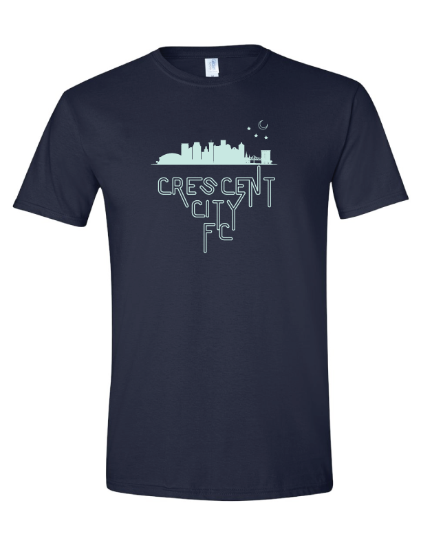 Gcpl Crescent City FC Short-Sleeve Shirt Gulf Coast Premier League Mens Small Navy - Third Coast Soccer