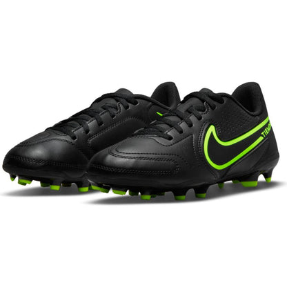 Nike Junior Tiempo Legend 9 Club FG -  Black/Volt Youth Footwear Closeout Youth 1 Black/Volt - Third Coast Soccer