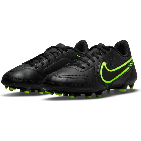 Nike Junior Tiempo Legend 9 Club FG -  Black/Volt Youth Footwear Closeout Youth 1 Black/Volt - Third Coast Soccer