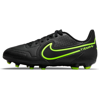 Nike Junior Tiempo Legend 9 Club FG -  Black/Volt Youth Firm Ground   - Third Coast Soccer