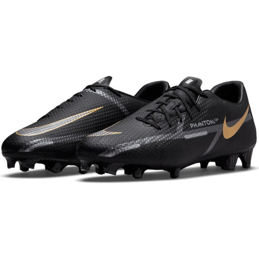 Nike Phantom GT2 Academy FG - Black/Metallic Grey/Metallic Gold Mens Footwear Mens 6 Black/Met Grey/Met Gold - Third Coast Soccer