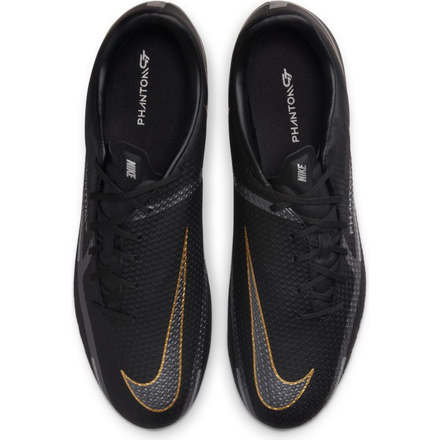 Nike Phantom GT2 Academy FG - Black/Metallic Grey/Metallic Gold Mens Footwear Mens 8.5 Black/Met Grey/Met Gold - Third Coast Soccer