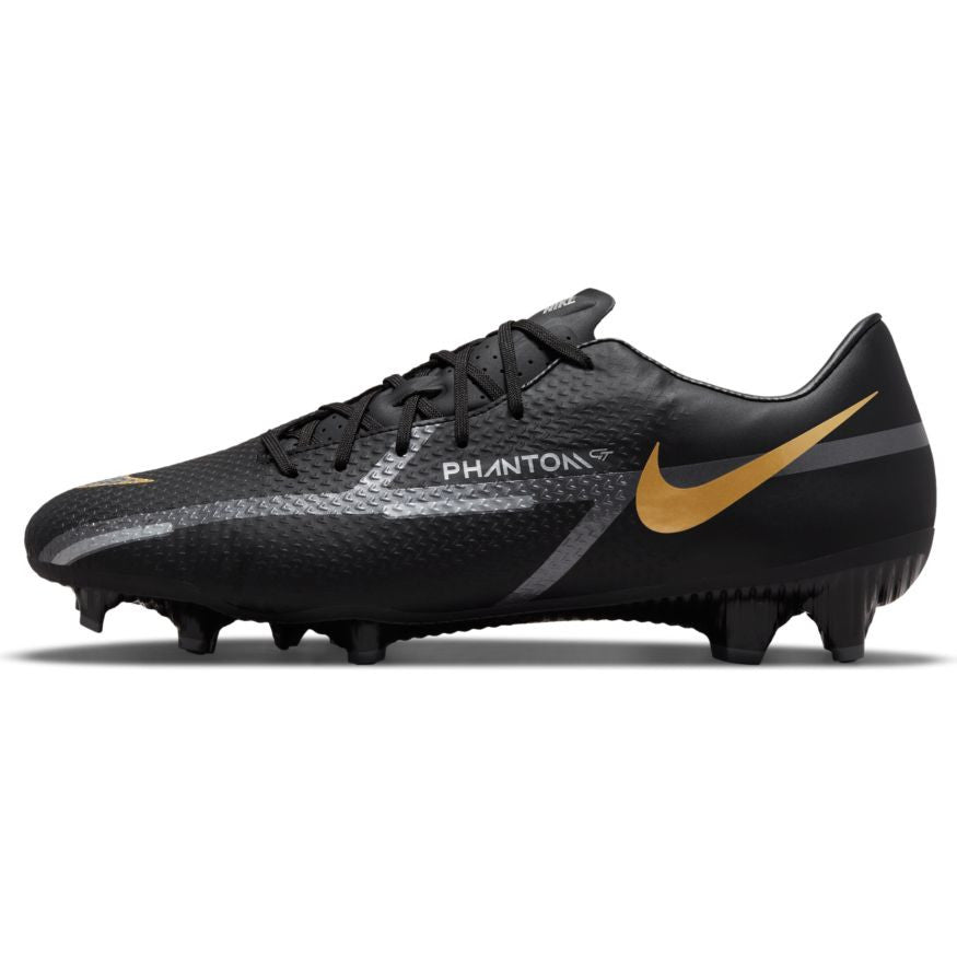 Nike Phantom GT2 Academy FG - Black/Metallic Grey/Metallic Gold Mens Footwear Mens 7.5 Black/Met Grey/Met Gold - Third Coast Soccer