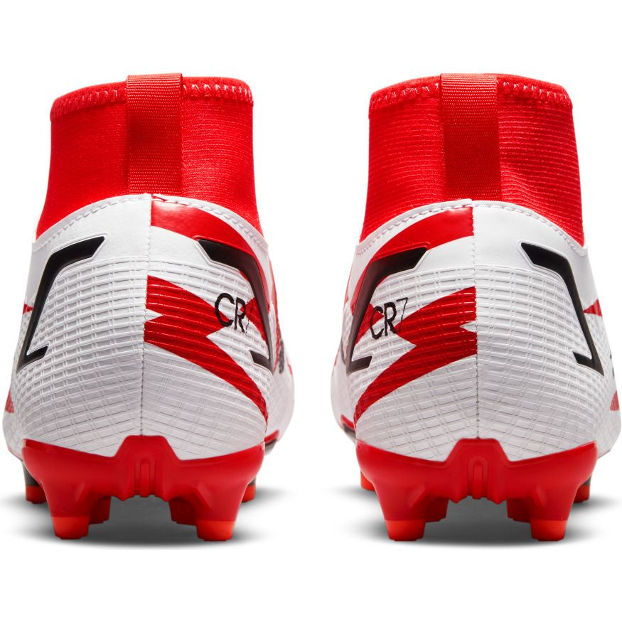 Nike Junior Mercurial Superfly 8 Academy Cr7 FG - Chile Red/Black/White Youth Footwear Chili Red/Black/White/Orange Youth 3.5 - Third Coast Soccer