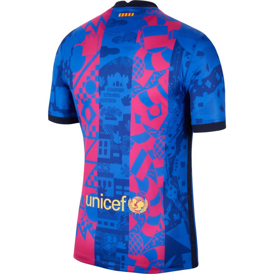Nike Fc Barcelona Third Jersey 21/22 Club Replica Mens Medium Hyper Royal/Varsity Maize - Third Coast Soccer
