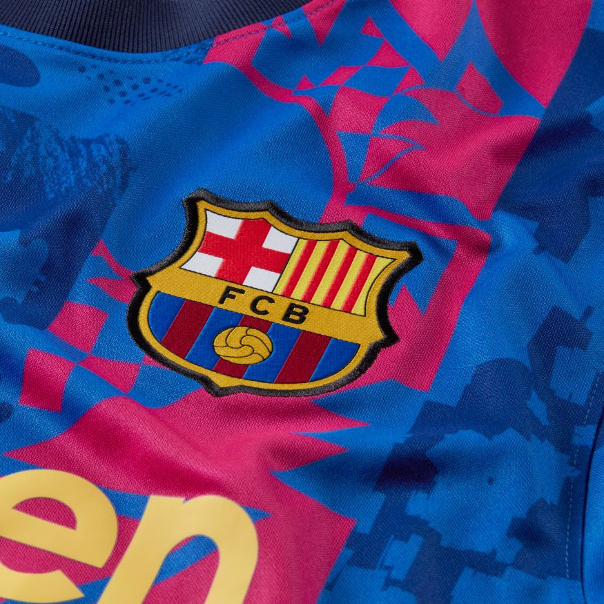 Nike Fc Barcelona Third Jersey 21/22 Club Replica Mens Large Hyper Royal/Varsity Maize - Third Coast Soccer