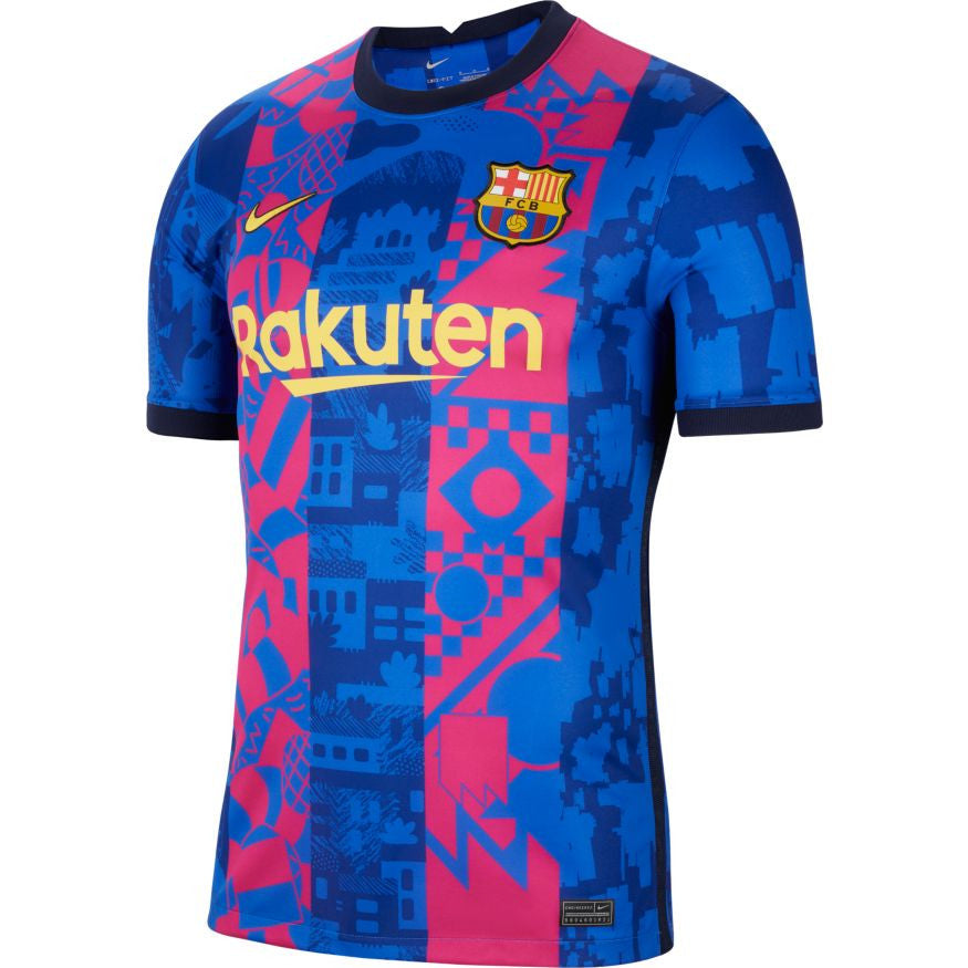 Nike Fc Barcelona Third Jersey 21/22 Club Replica Mens Small Hyper Royal/Varsity Maize - Third Coast Soccer