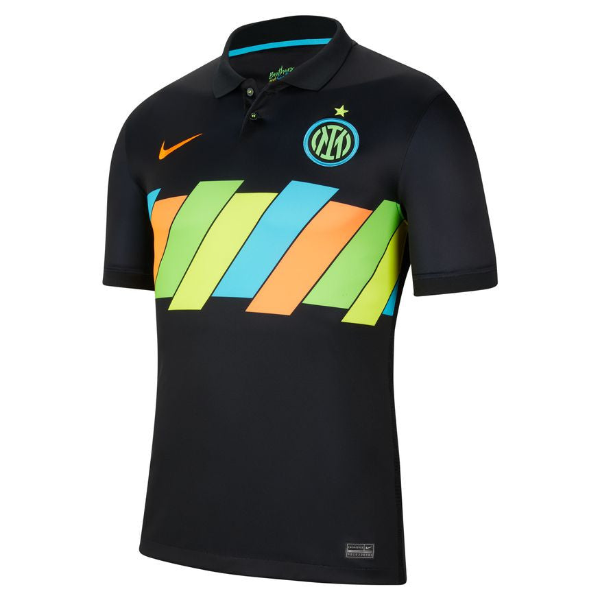 Nike Inter Milan Third Jersey 21/22 Club Replica Mens Small Black/Total Orange - Third Coast Soccer