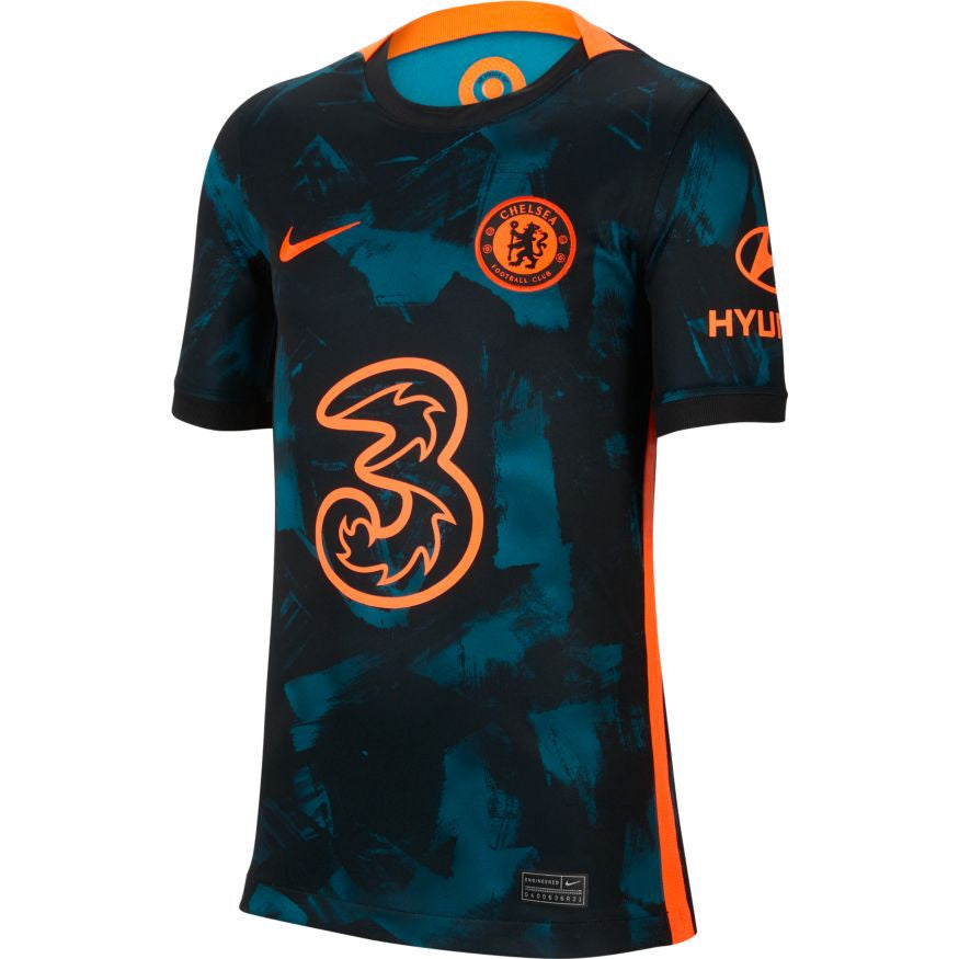 Nike Youth Chelsea Third Jersey 21/22 Club Replica Youth Small Blustery/Hyper Crimson - Third Coast Soccer