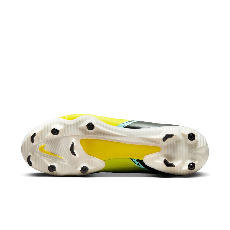 Nike Phantom GT2 Academy Dynamic Fit FG - Glacier Ice/Black/Yellow Men's Footwear Closeout   - Third Coast Soccer