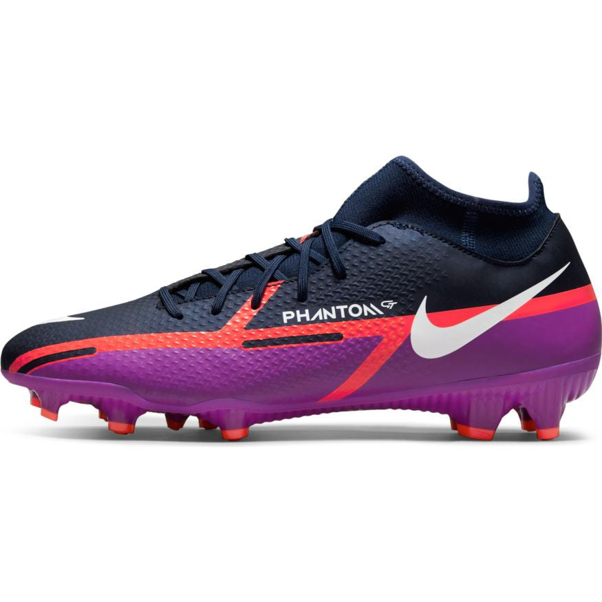 Nike Phantom Gt2 Academy Fg - Navy/White/Purple Mens Firm Ground Mens 6.5 College Navy/White/Vivid Purpl - Third Coast Soccer