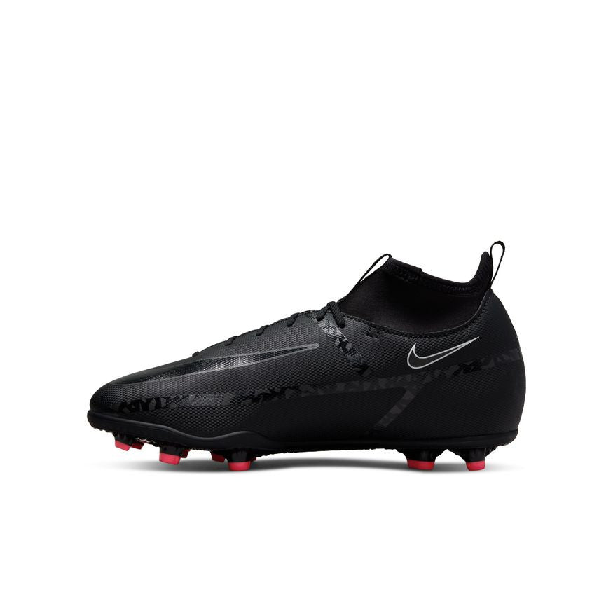 Nike Junior Phantom GT2 Club Dynamic-Fit FG - Black/Summit White/Bright Crimson Youth Firm Ground   - Third Coast Soccer