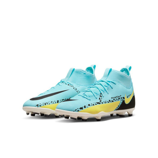 Nike Junior Phantom GT2 Club Dynamic Fit FG - Glacier ICe/Black/Yellow Youth Firm Ground Glacier Ice/Black/Yellow Strik Youth 1 - Third Coast Soccer