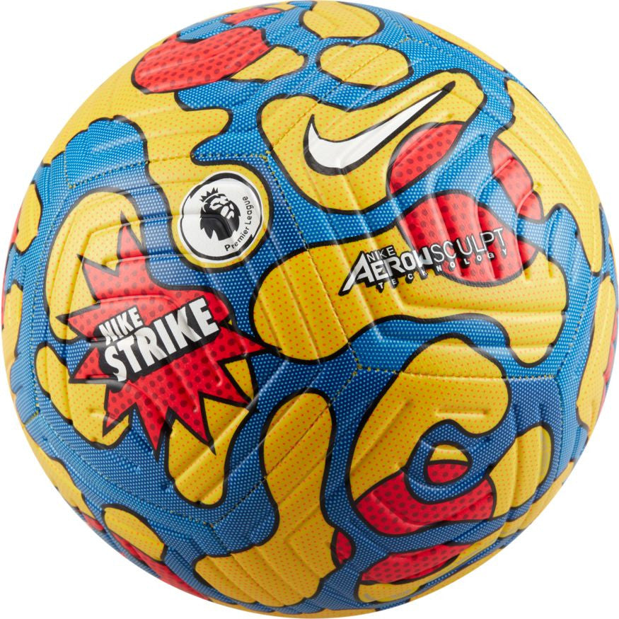 Nike Premier League Strike Ball - Yellow/Blue/Crimson/White Balls Size 5 Yellow/Blue/Laser Crimson/Wht - Third Coast Soccer