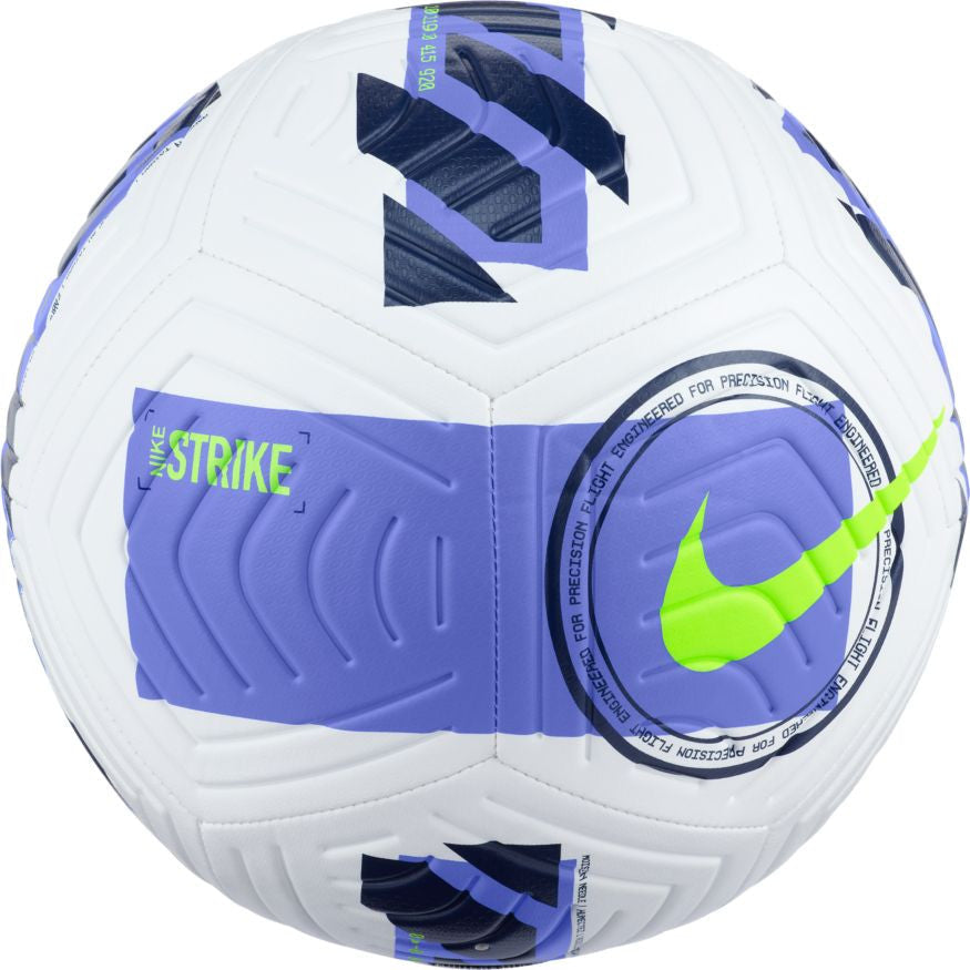 Nike Strike Ball - White/Sapphire/Blue Void/Volt Balls Size 5  - Third Coast Soccer