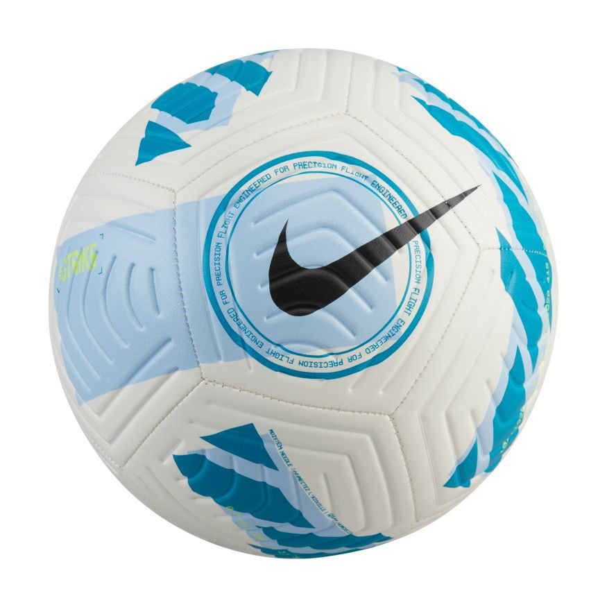 Nike Strike Ball - White/Light Marine/Blackened Black Balls Size 5 White/Light Marine/Blackened B - Third Coast Soccer
