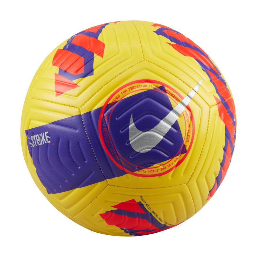 NIKE STRIKE BALL Balls Size 5 Yellow/Purple/Bright Crimson/S - Third Coast Soccer