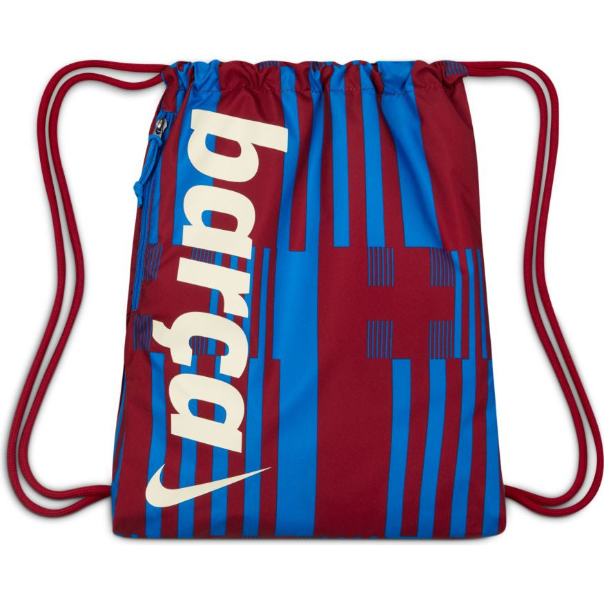 Nike FC Barcelona Stadium Sack - Nobel Red/Soar/Pale Ivory Bags   - Third Coast Soccer