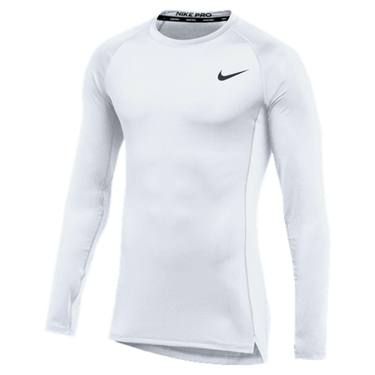 Nike Pro Tight Top Long-Sleeve - White SHH 25 - Third Coast Soccer